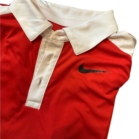Nike Golf Women's Dri-Fit Polo Shirt Top Red White Black. Size Large - Picture 3 of 9